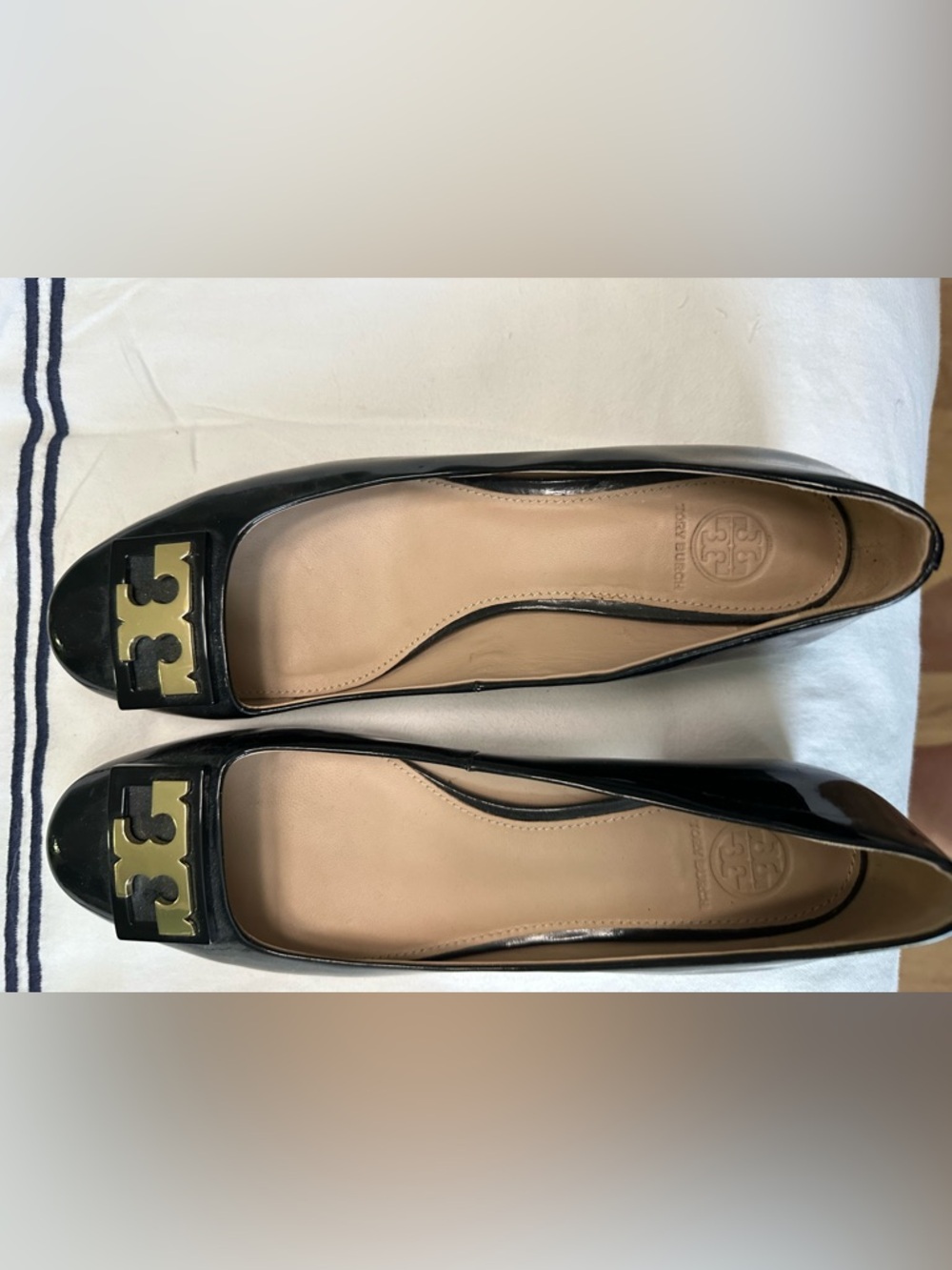 Tory Burch Black Patent Ballet Flats